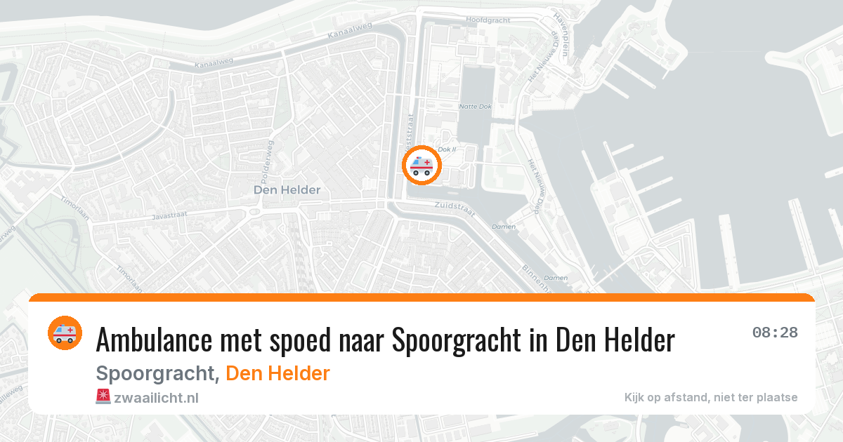 Ambulance met spoed naar Spoorgracht in Den Helder — 19 apr 2026