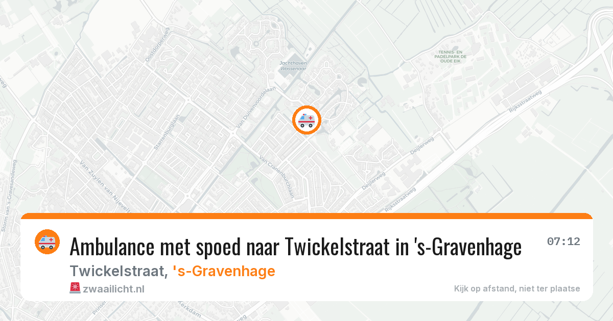 Ambulance met spoed naar Twickelstraat in 's-Gravenhage — 16 feb 2026
