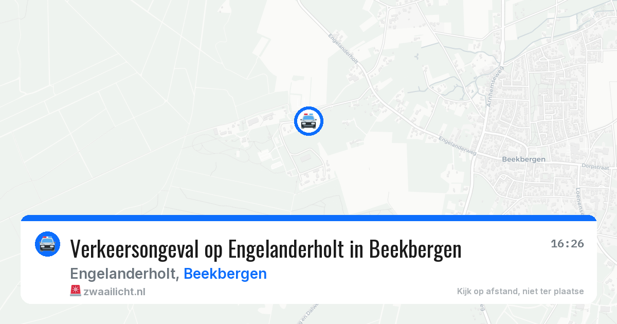 Verkeersongeval op Engelanderholt in Beekbergen — 19 jun 2026