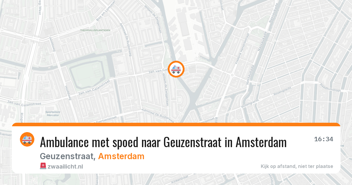 Ambulance met spoed naar Geuzenstraat in Amsterdam — 17 mrt 2026