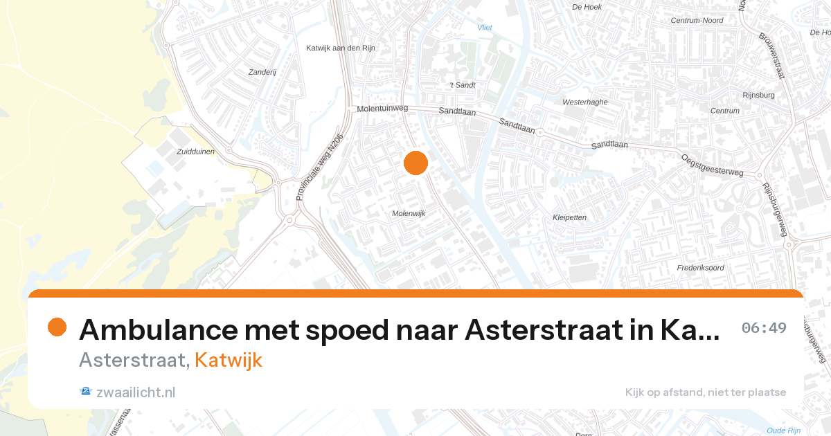 Ambulance met spoed naar Asterstraat in Katwijk — 1 apr 2026