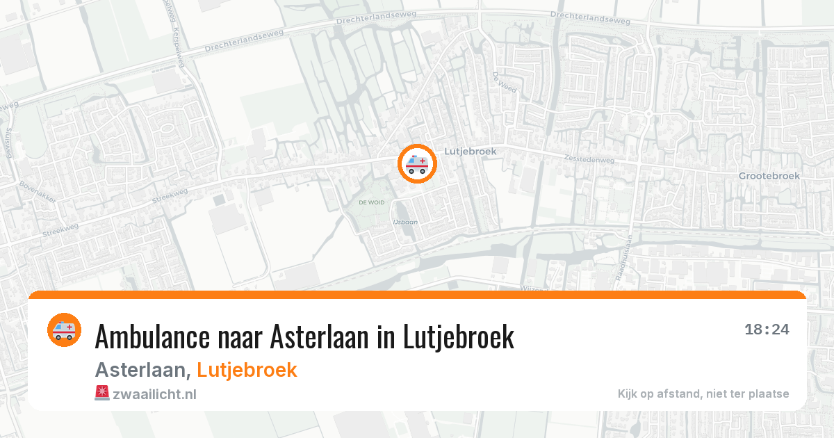 Ambulance naar Asterlaan in Lutjebroek — 26 jun 2026