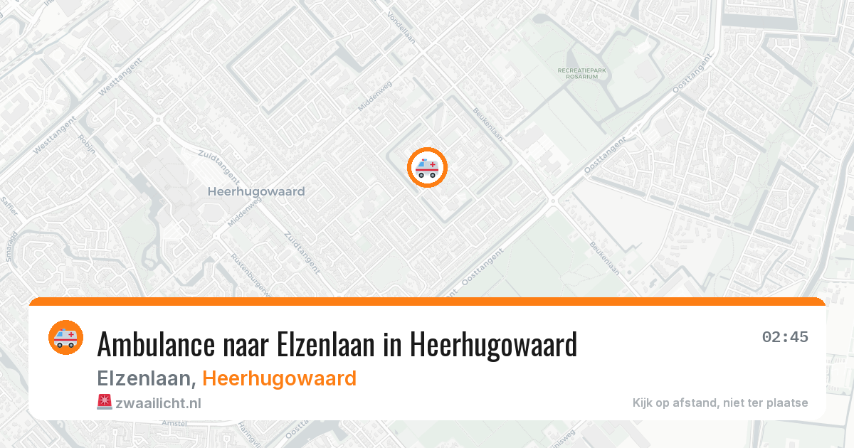 Ambulance naar Elzenlaan in Heerhugowaard — 26 jun 2026