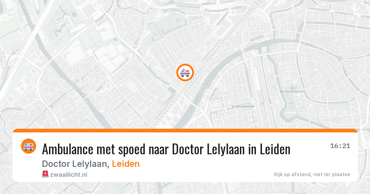 Ambulance met spoed naar Doctor Lelylaan in Leiden — 19 jun 2026