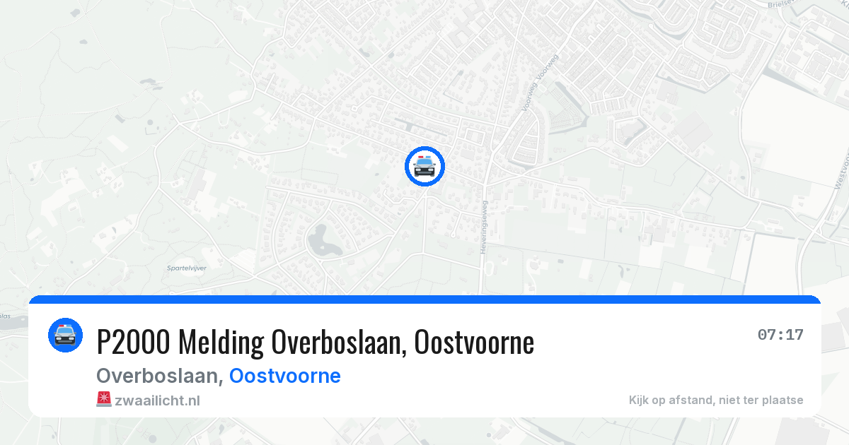 P2000 Melding Overboslaan, Oostvoorne — 19 mrt 2026