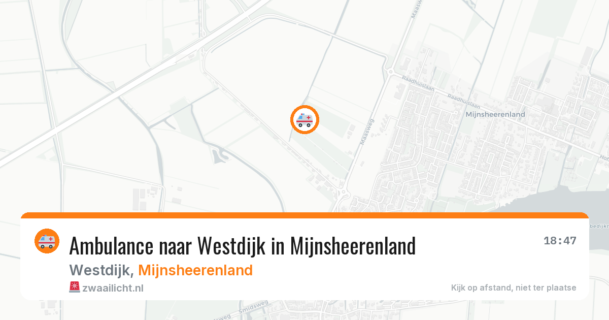 Ambulance naar Westdijk in Mijnsheerenland — 3 jul 2026