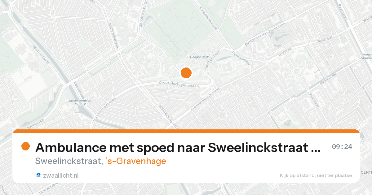 Ambulance met spoed naar Sweelinckstraat in 's-Gravenhage — 18 aug 2026