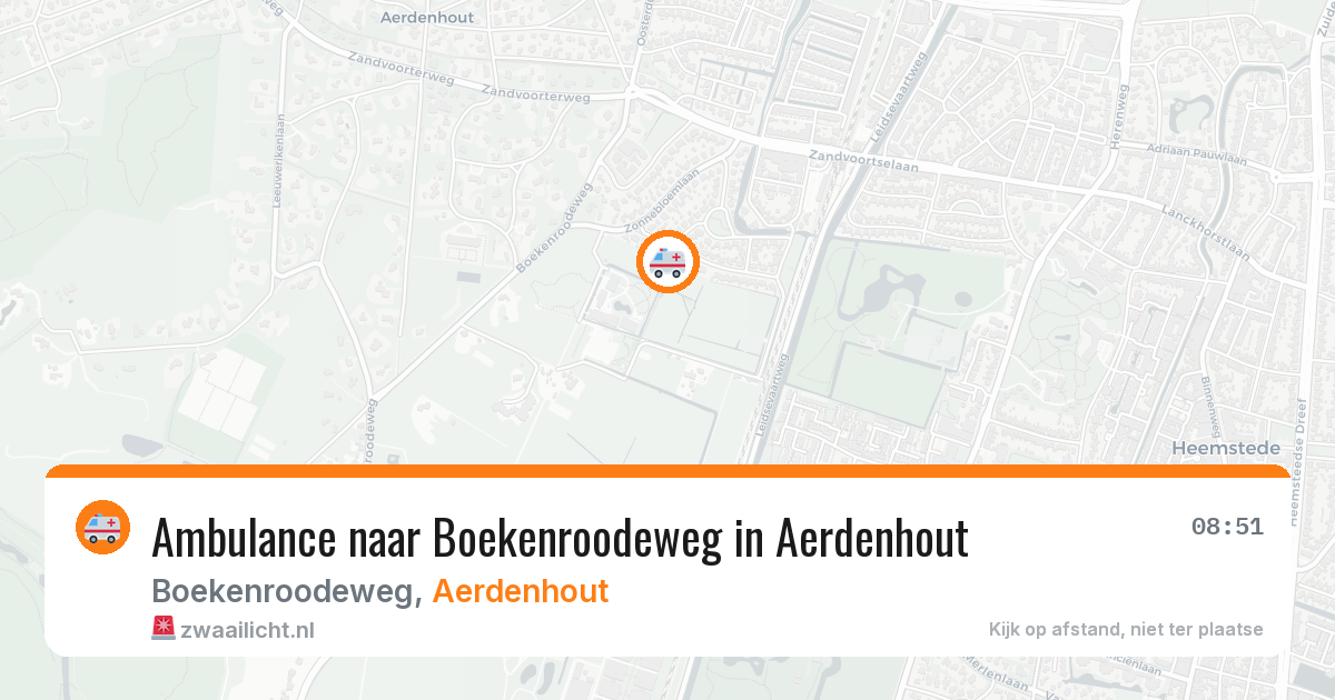 Ambulance naar Boekenroodeweg in Aerdenhout — 10 jul 2026