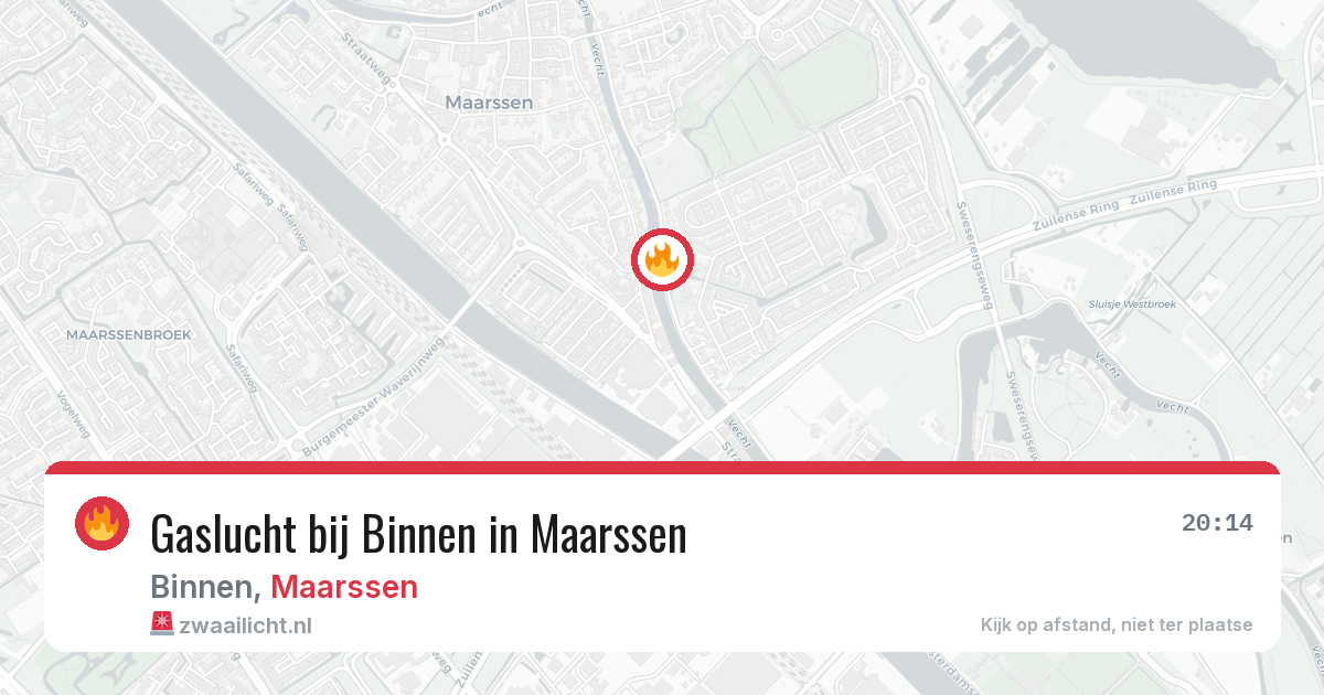 Gaslucht bij Binnen in Maarssen — 13 jun 2026