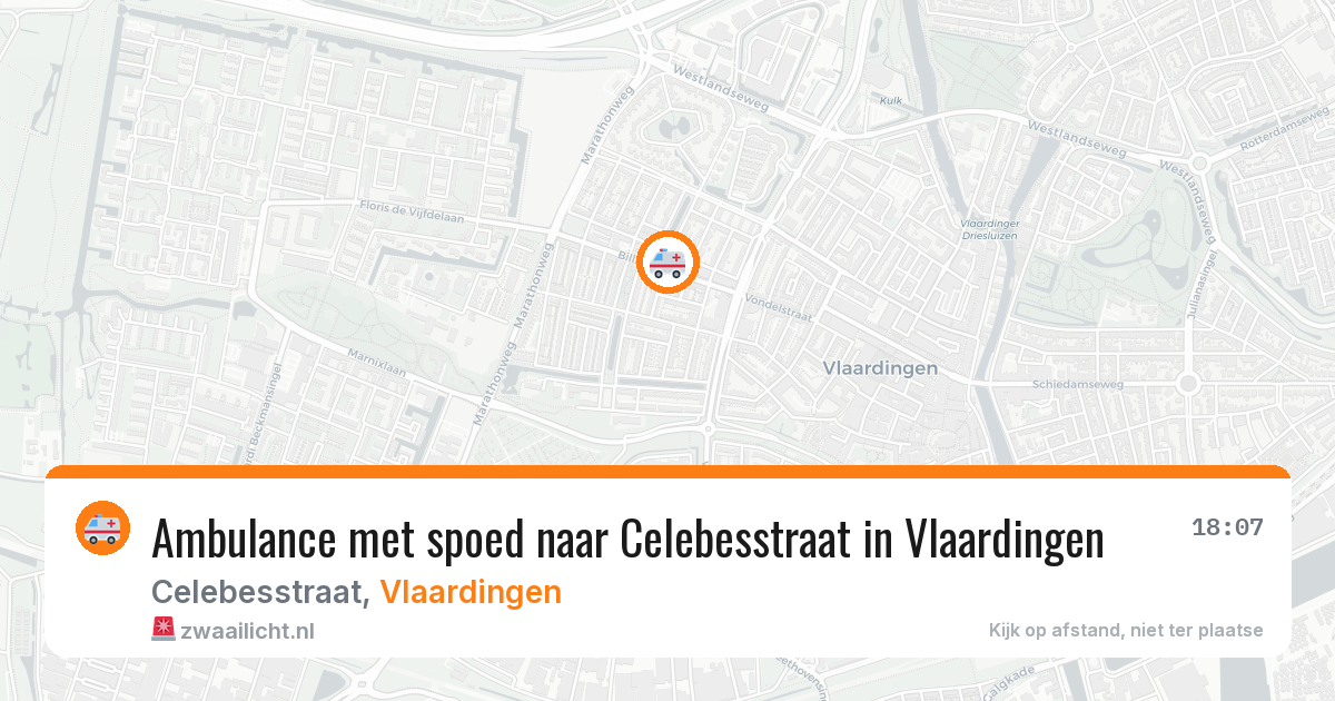 Ambulance met spoed naar Celebesstraat in Vlaardingen — 4 jun 2026