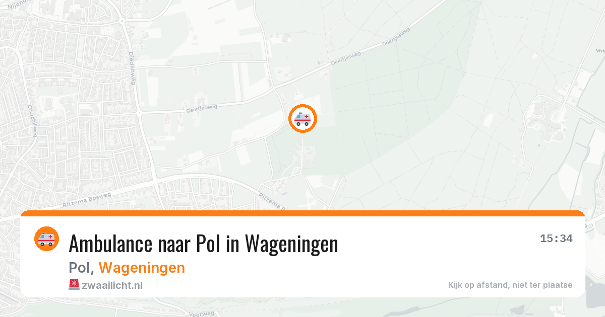 Ambulance naar Pol in Wageningen — 4 aug 2026