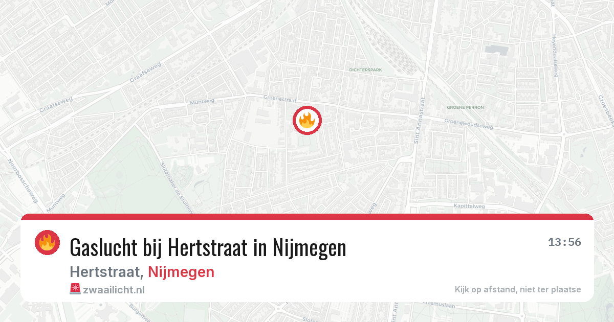 Gaslucht bij Hertstraat in Nijmegen — 27 mei 2026