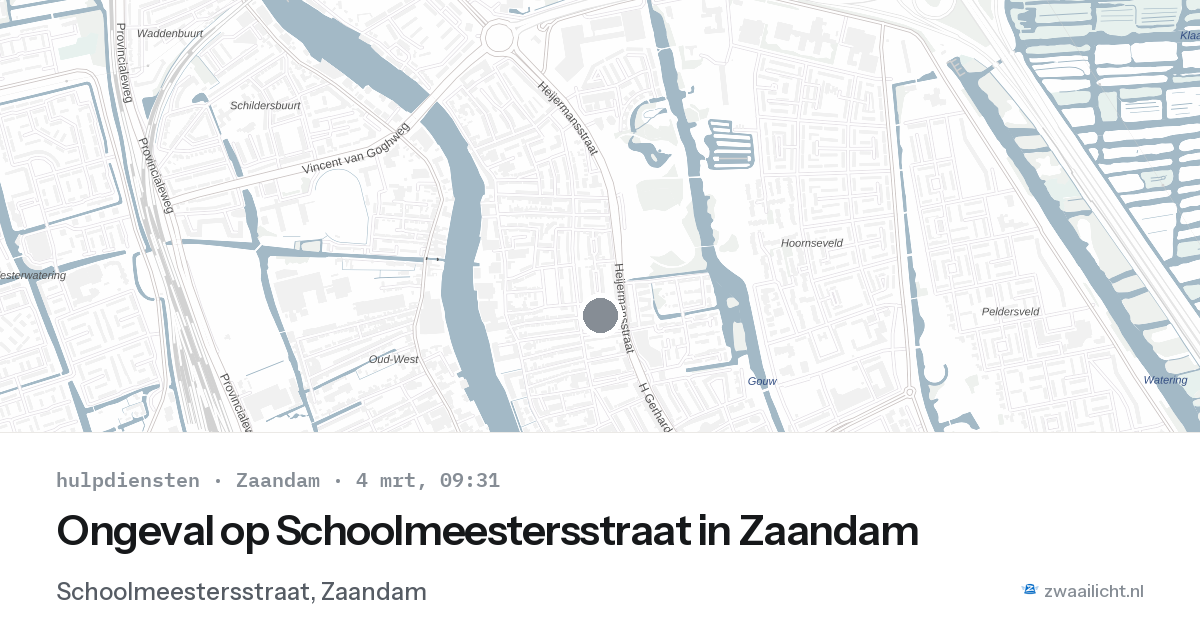 Ongeval op Schoolmeestersstraat in Zaandam — 4 mrt 2026