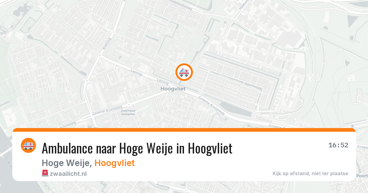 Ambulance naar Hoge Weije in Hoogvliet — 20 apr 2026