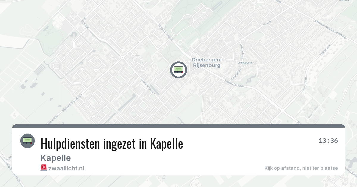 Hulpdiensten ingezet in Kapelle — 29 jan 2026 | 🚨 Zwaailicht.nl