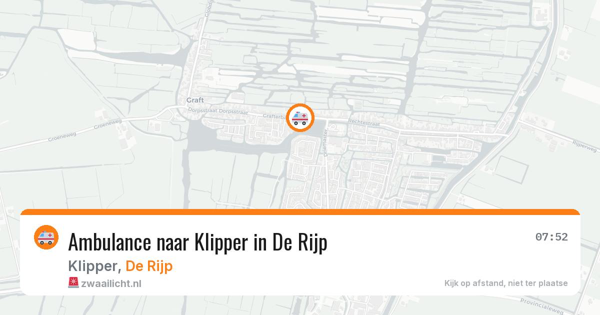 Ambulance naar Klipper in De Rijp — 20 jun 2026