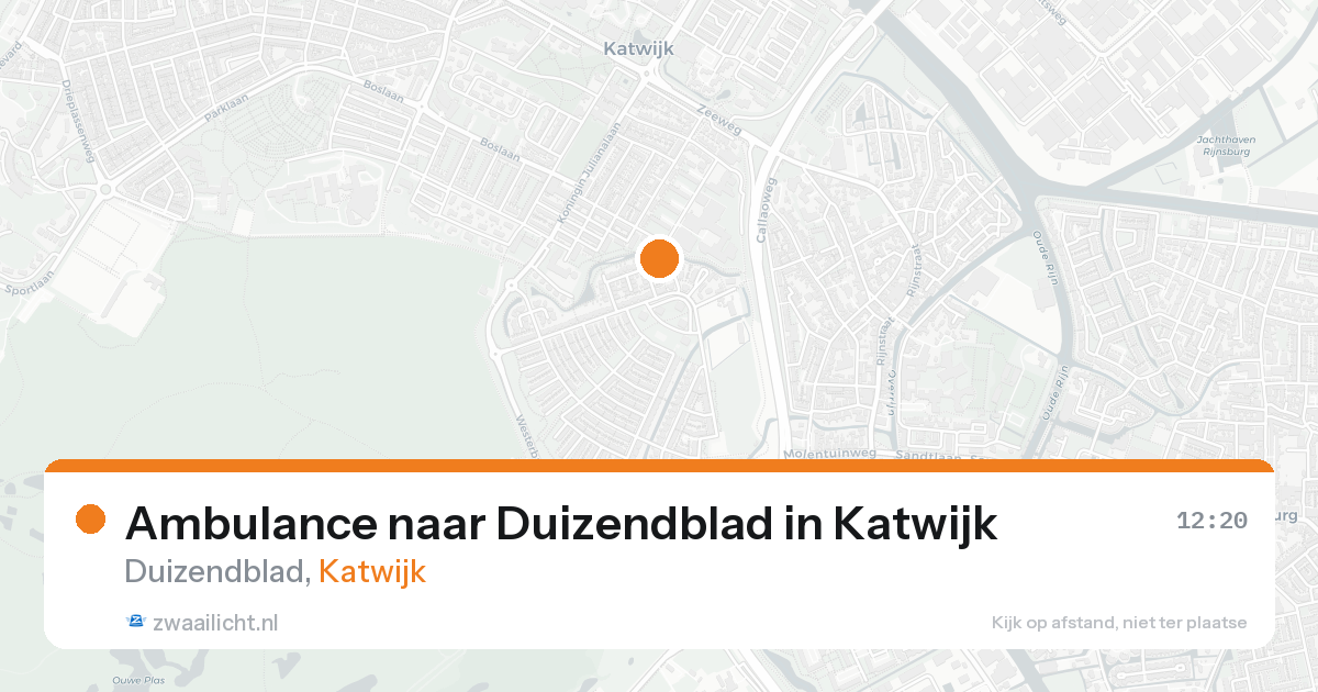 Ambulance naar Duizendblad in Katwijk — 17 aug 2026