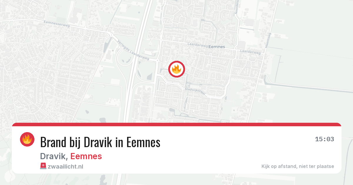 Brand bij Dravik in Eemnes — 25 jun 2026