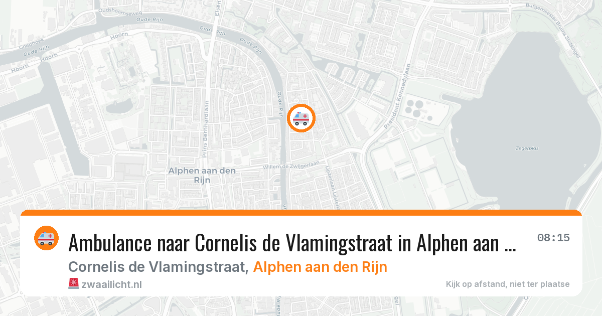 Ambulance naar Cornelis de Vlamingstraat in Alphen aan den Rijn — 19 mrt 2026