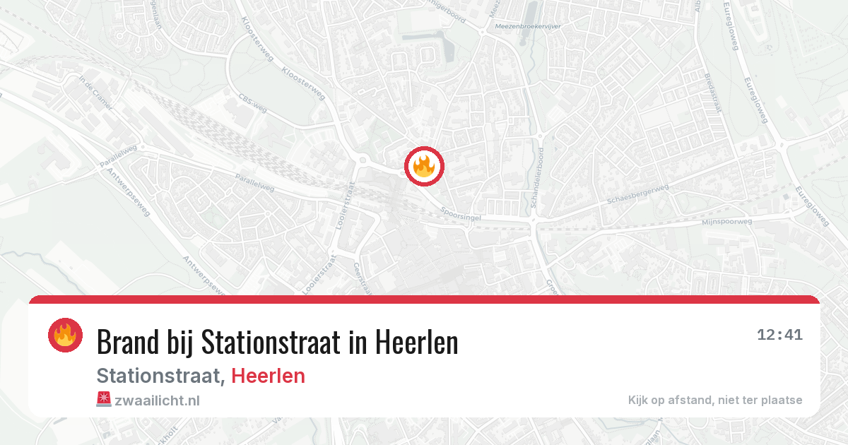 Brand bij Stationstraat in Heerlen — 26 jun 2026