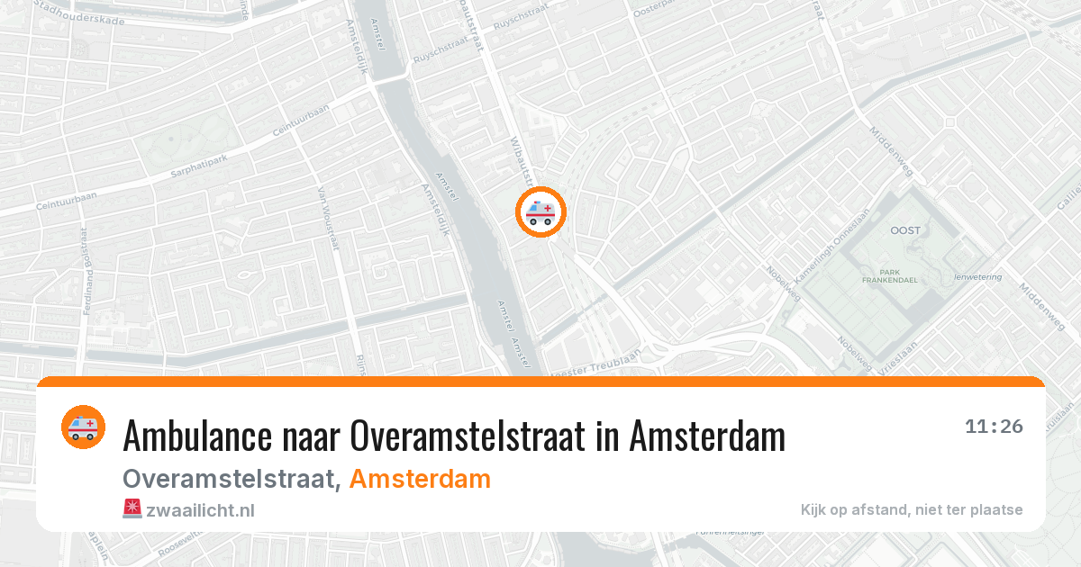 Ambulance naar Overamstelstraat in Amsterdam — 20 mei 2026