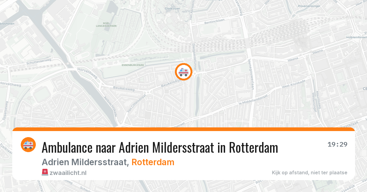 Ambulance naar Adrien Mildersstraat in Rotterdam — 2 aug 2026