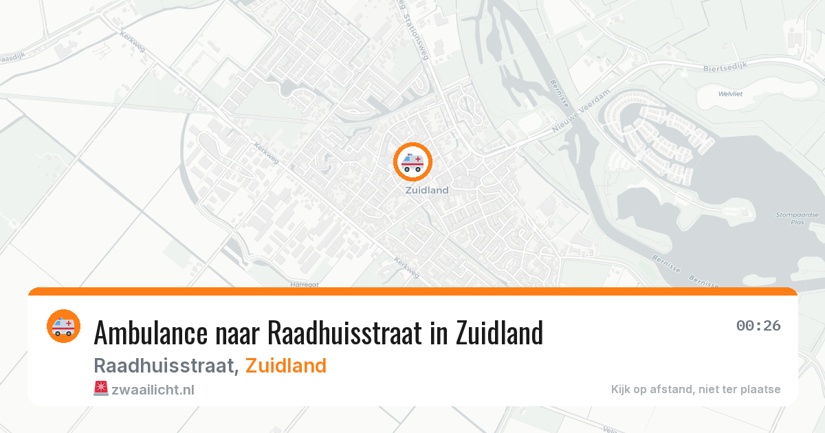 Ambulance naar Raadhuisstraat in Zuidland — 7 jun 2026