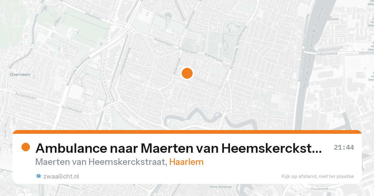 Ambulance naar Maerten van Heemskerckstraat in Haarlem — 17 aug 2026