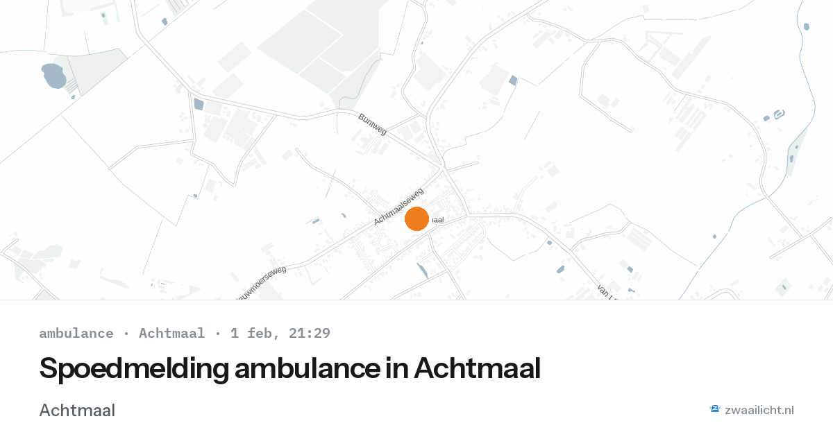 Spoedmelding ambulance in Achtmaal — 1 feb 2026
