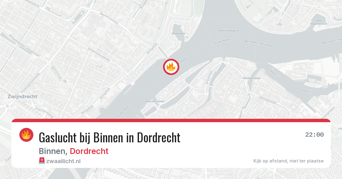 Gaslucht bij Binnen in Dordrecht — 20 mrt 2026