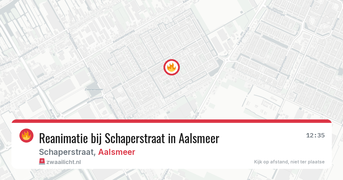 Reanimatie bij Schaperstraat in Aalsmeer — 22 jun 2026