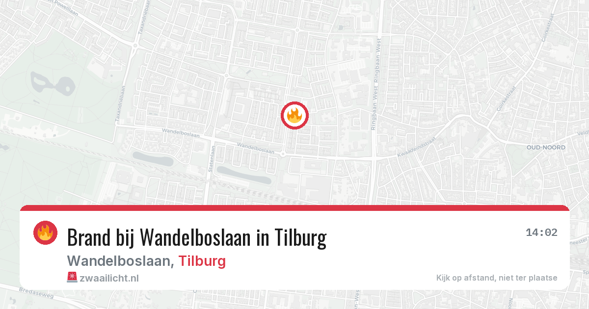 Brand bij Wandelboslaan in Tilburg — 3 mrt 2026