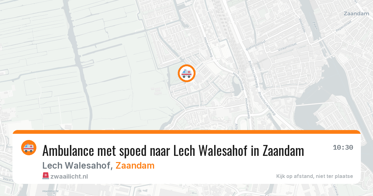 Ambulance met spoed naar Lech Walesahof in Zaandam — 17 apr 2026