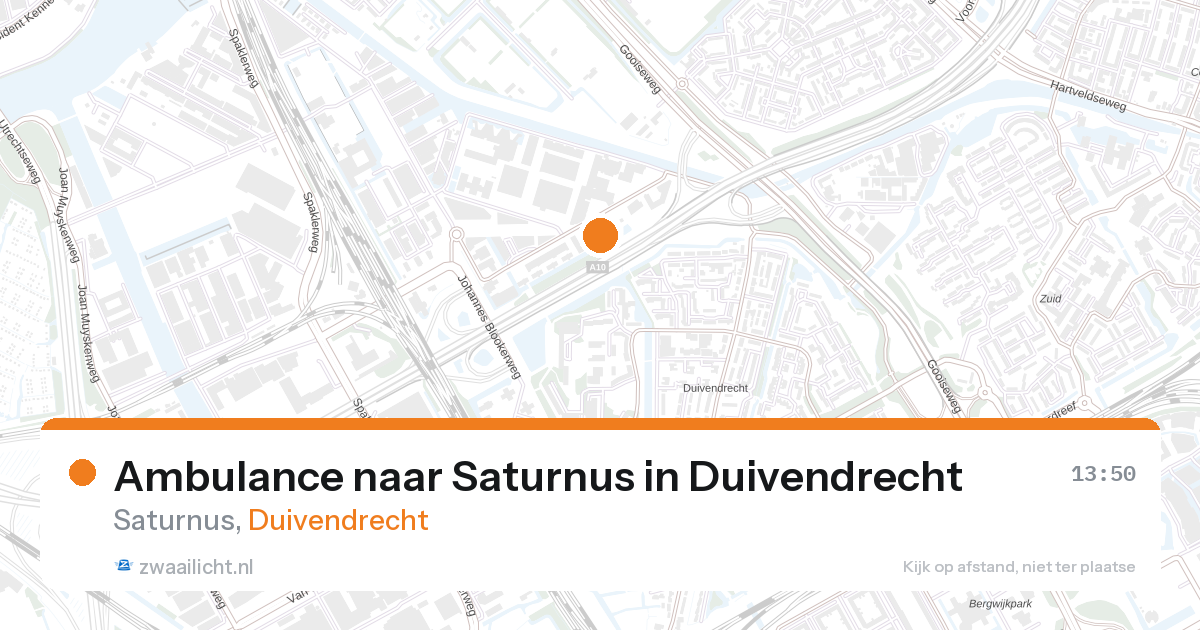 Ambulance naar Saturnus in Duivendrecht — 28 aug 2026