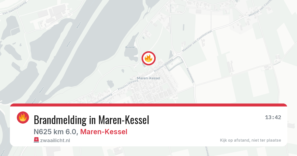 Brandmelding in Maren-Kessel — 20 jun 2026