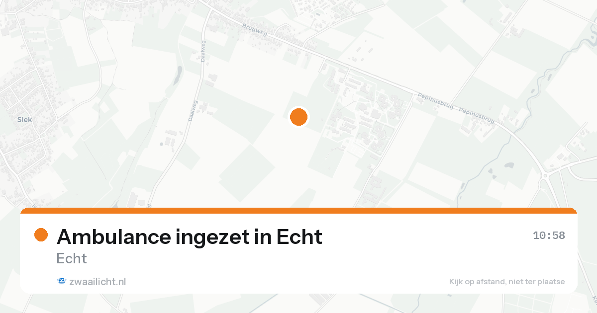 Ambulance ingezet in Echt — 18 aug 2026