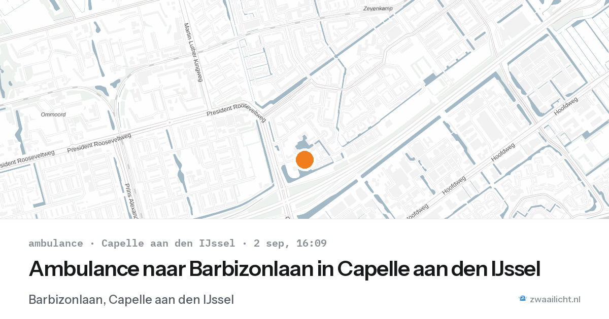 Ambulance naar Barbizonlaan in Capelle aan den IJssel — 2 sep 2026
