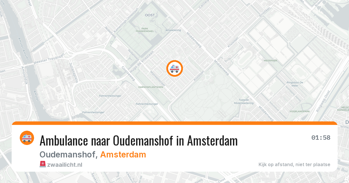 Ambulance naar Oudemanshof in Amsterdam — 26 jul 2026