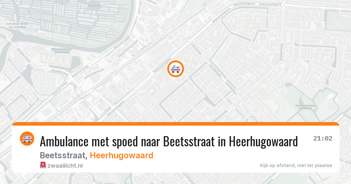 Ambulance met spoed naar Beetsstraat in Heerhugowaard — 24 apr 2026