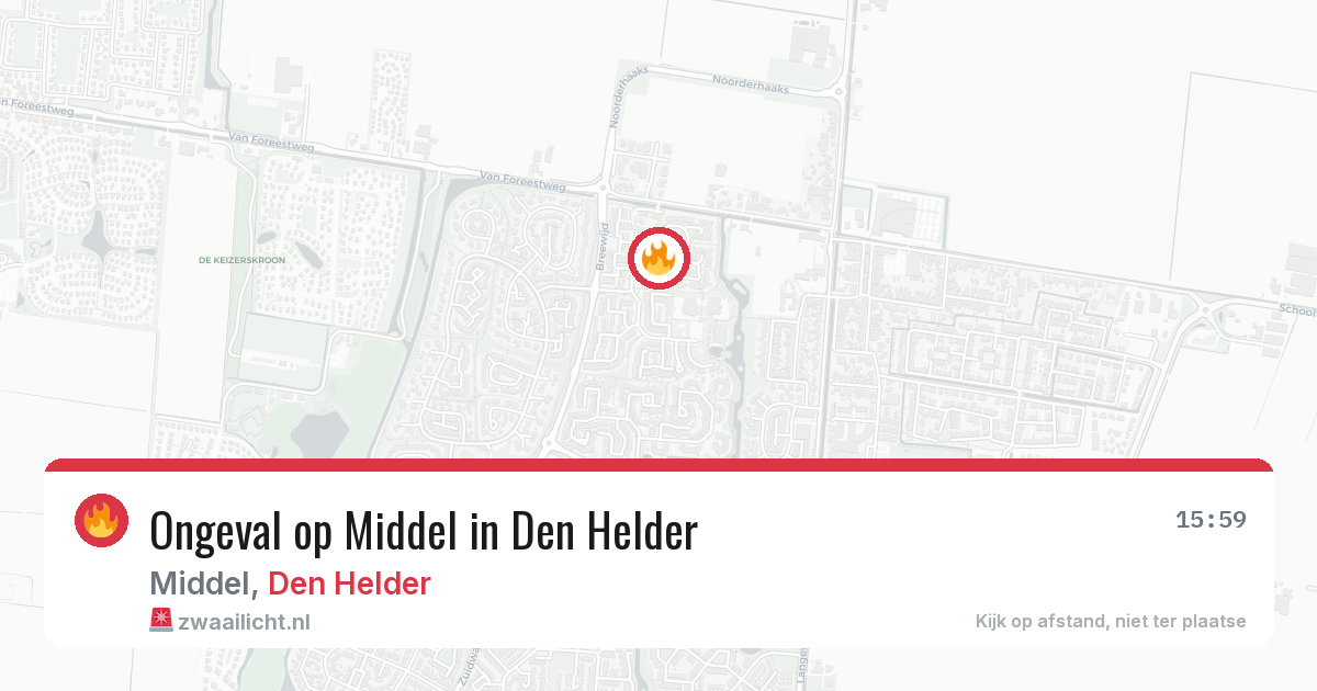 Ongeval op Middel in Den Helder — 11 mei 2026