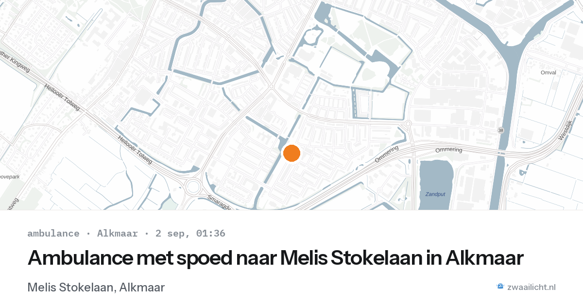 Ambulance met spoed naar Melis Stokelaan in Alkmaar — 1 sep 2026