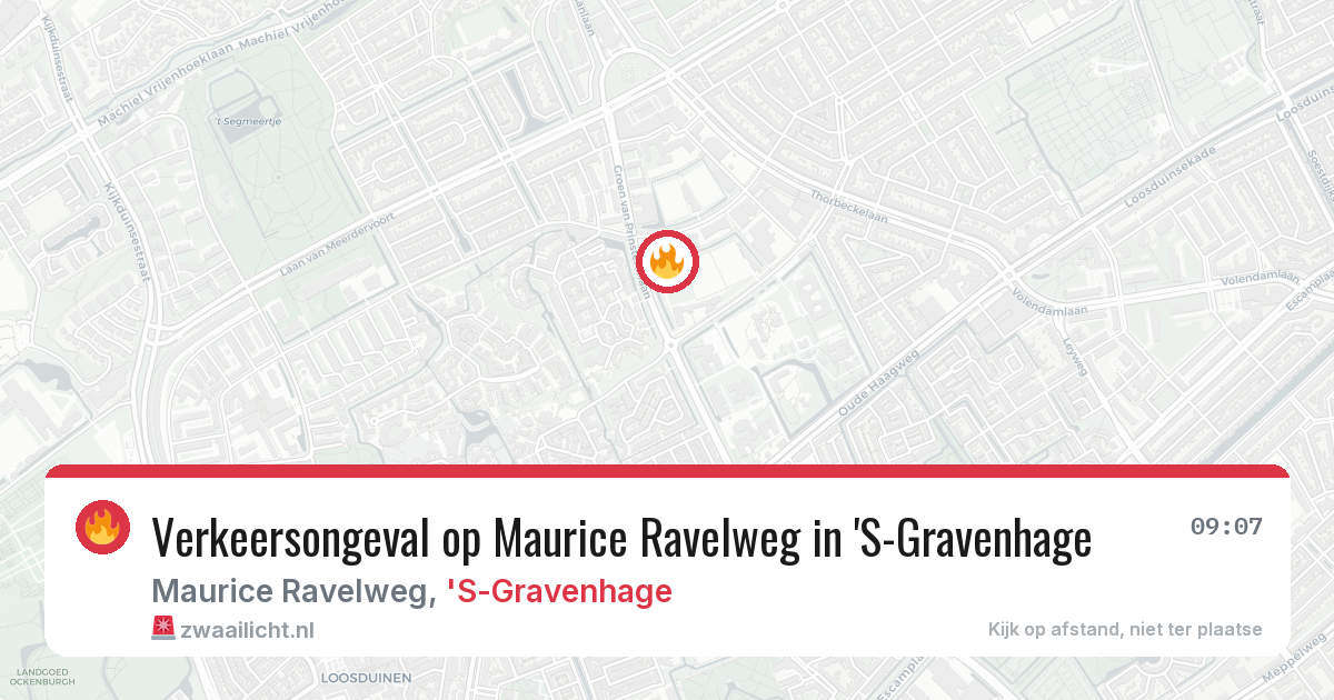 Verkeersongeval op Maurice Ravelweg in 'S-Gravenhage — 17 jun 2026