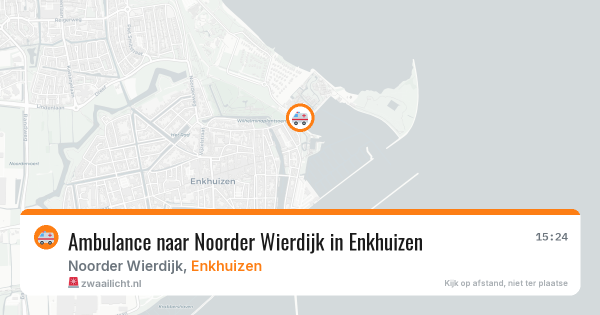 Ambulance naar Noorder Wierdijk in Enkhuizen — 8 jul 2026