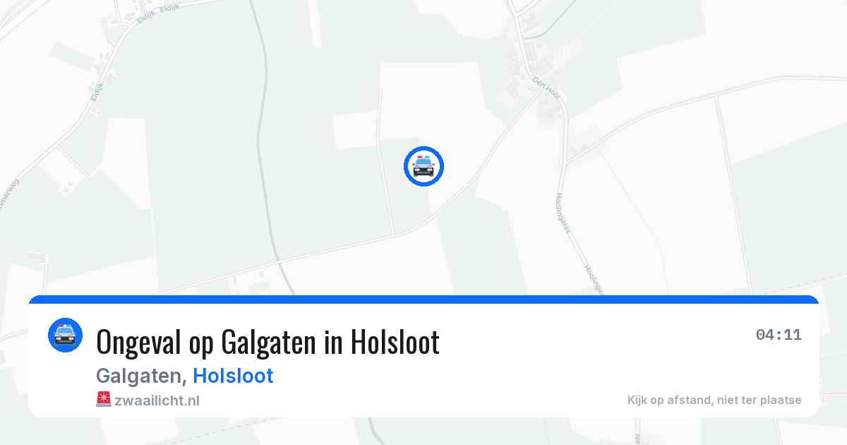 Ongeval op Galgaten in Holsloot — 29 mrt 2026