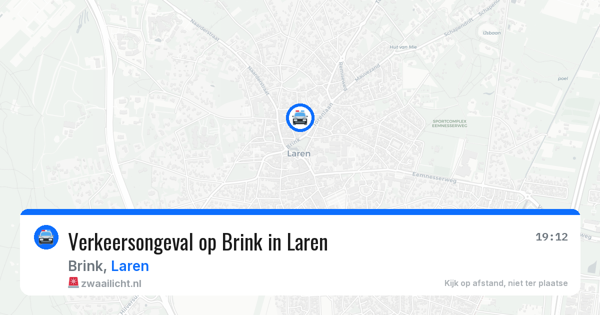 Verkeersongeval op Brink in Laren — 18 jan 2026