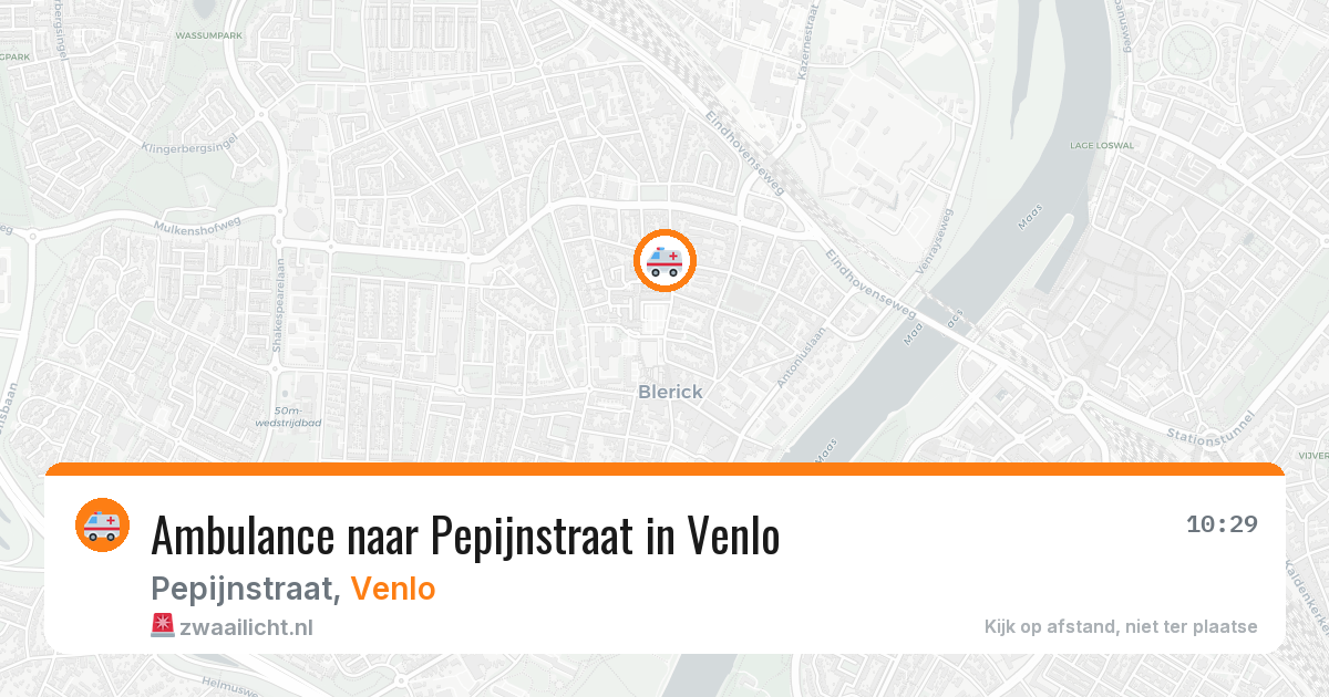 Ambulance naar Pepijnstraat in Venlo — 3 aug 2026