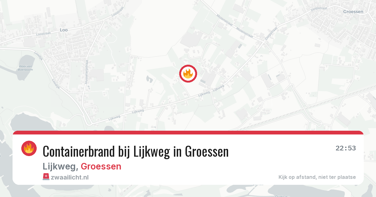 Containerbrand bij Lijkweg in Groessen — 7 aug 2026