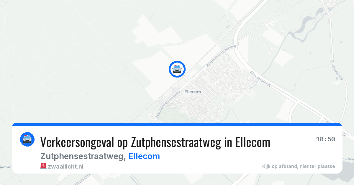 Verkeersongeval op Zutphensestraatweg in Ellecom — 19 mei 2026