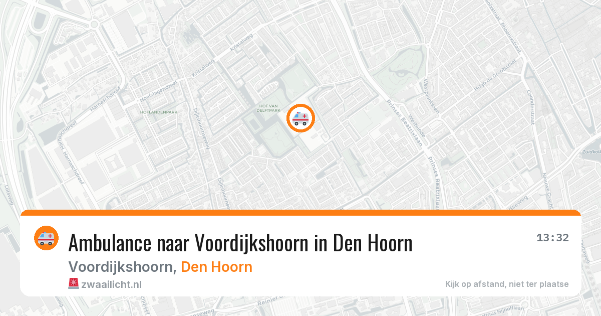 Ambulance naar Voordijkshoorn in Den Hoorn — 24 mei 2026