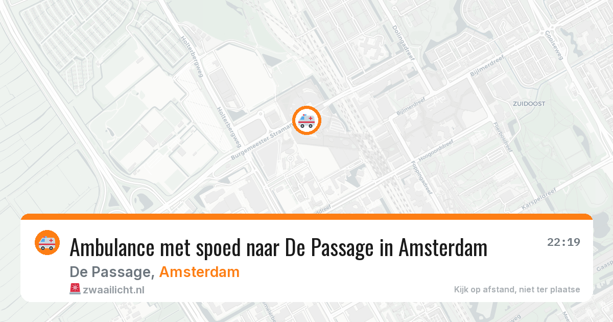 Ambulance met spoed naar De Passage in Amsterdam — 8 apr 2026